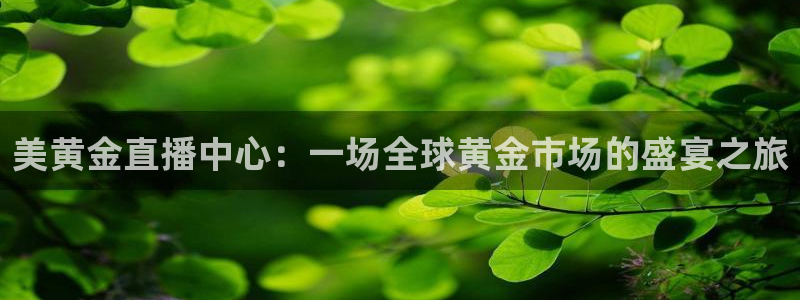 体育直播雨燕：美黄金直播中心：一场全球黄金市场的盛宴之旅